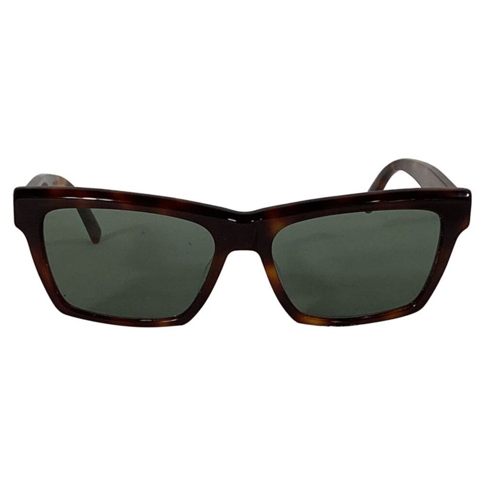 Saint Laurent Tortoiseshell Rectangular Sunglasses in Brown Acetate